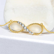 14K Solid Gold Infinity Necklace K55