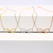 14K Solid Gold Infinity Necklace K55