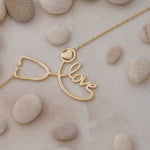 Load image into Gallery viewer, 14K Solid Gold Doctor Necklace K83
