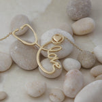 Load image into Gallery viewer, 14K Solid Gold Doctor Necklace K83
