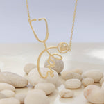 Load image into Gallery viewer, 14K Solid Gold Doctor Necklace K83
