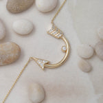 Load image into Gallery viewer, 14K Solid Gold Arrow Necklace K84
