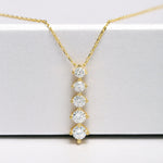 Load image into Gallery viewer, 14K Solid Gold Solitaire Necklace K58
