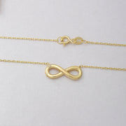 14K Solid Gold Infinity Necklace K73