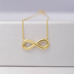 Load image into Gallery viewer, 14K Solid Gold Infinity Necklace K73
