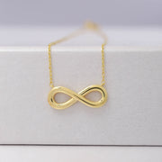 14K Solid Gold Infinity Necklace K73