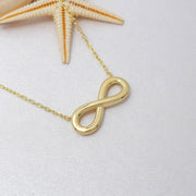14K Solid Gold Infinity Necklace K73