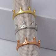 14K Solid Gold Crown Ring Y58