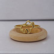 14K Solid Gold Elephant Ring Y61
