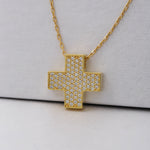 Load image into Gallery viewer, 14K Solid Gold Cross Necklace K77
