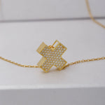 Load image into Gallery viewer, 14K Solid Gold Cross Necklace K77
