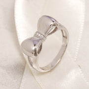 14K Solid Gold Ribbon Ring Y26