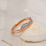 Load image into Gallery viewer, 14K Solid Gold 2 Tone Ring Y27
