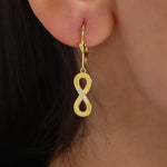 Load image into Gallery viewer, 14K Solid Gold Infinity Earrings E18
