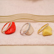 14K Solid Gold Bubble Ring Y29