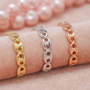 14k Solid Gold Mariner Chain Ring Y36