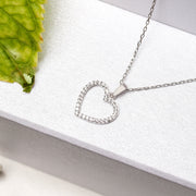 14K Solid Gold Heart Necklace K15