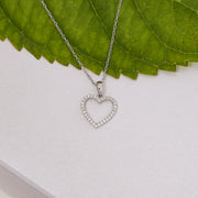 14K Solid Gold Heart Necklace K15