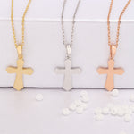 Load image into Gallery viewer, 14K Solid Gold Cross Necklace K21
