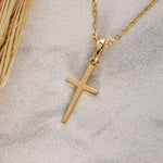 Load image into Gallery viewer, 14K Solid Gold Cross Necklace K27
