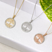 14K Solid Gold Tree of Life Necklace K29