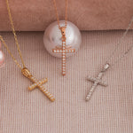 Load image into Gallery viewer, 14k Solid Gold Cross Necklace K41
