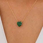 Load image into Gallery viewer, 14K Solid Gold Stone Necklace K90
