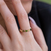 14K Solid Gold Circle Ring Y126