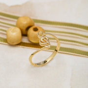 14K Solid Gold Treble Clef Ring Y48