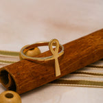 Load image into Gallery viewer, 14K Solid Gold Cross Ring Y49
