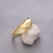 14k Solid Gold Geometric Ring Y91