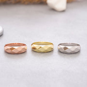 14k Solid Gold Geometric Ring Y91