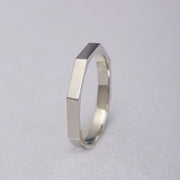 14K Solid Gold Edge Ring Y51
