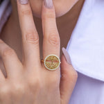 Load image into Gallery viewer, 14K Solid Gold Tree of Life Ring Y101
