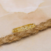 14K Solid Gold Chain Shaped Ring Y52