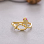 Load image into Gallery viewer, 14K Solid Gold Snake Ring Y102
