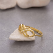14K Solid Gold Infinity Ring Y110