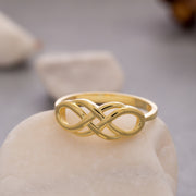 14K Solid Gold Infinity Ring Y110