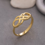 14K Solid Gold Infinity Ring Y110