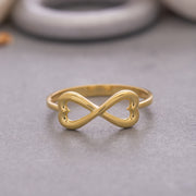 14K Solid Gold Infinity Ring Y114