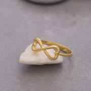 14K Solid Gold Infinity Ring Y114