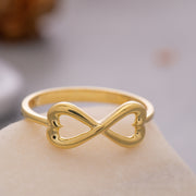 14K Solid Gold Infinity Ring Y114