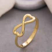 14K Solid Gold Infinity Ring Y114