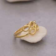 14K Solid Gold Infinity Ring Y122
