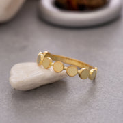 14K Solid Gold Circle Ring Y126