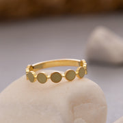 14K Solid Gold Circle Ring Y126