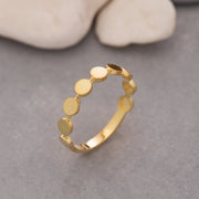 14K Solid Gold Circle Ring Y126
