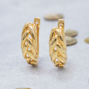 14K Solid Gold Hoop Earrings E1