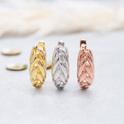 14K Solid Gold Hoop Earrings E1