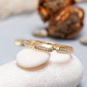 14K Solid Gold Pyramid Ring Y78